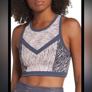NWT Zella Colorblock High Neck Crop Top – Size Medium
